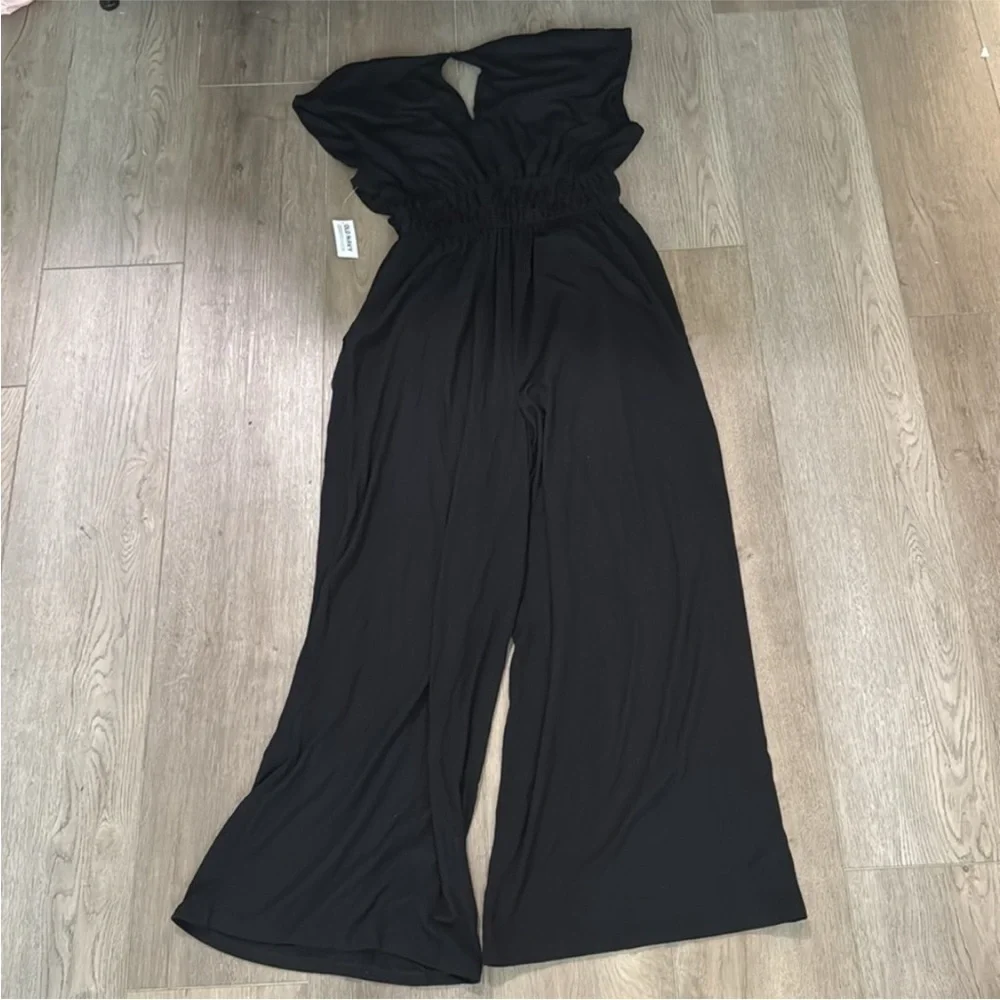 NWT! Old Navy Black Waist-Defined Wide-Leg Jumpsuit - Multiple Sizes 🎺 - Picture 9 of 9